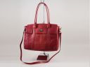 Eva Croco Look Leather Shoulder bag - Medium Size Orange TL140923