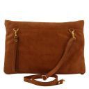 Audrey Clutch Leather Handbag - Large Size Light Taupe TL141033