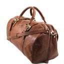 TL Travel Exclusive Leather Weekender Travel Bag With Buckles Brown TL151102