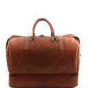 TL Travel Exclusive Double-bottom Travel Leather bag Dark Brown TL151104