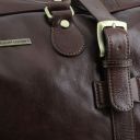 TL Voyager Дорожная кожаная сумка с пряжками - Большой размер Темно-коричневый TL141248