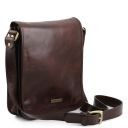 TL Messenger Two compartments leather shoulder bag Brown TL141255