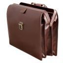 Canova Leather Doctor bag Briefcase 3 Compartments Brown TL141347