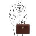 Canova Leather Doctor bag Briefcase 3 Compartments Dark Brown TL141347