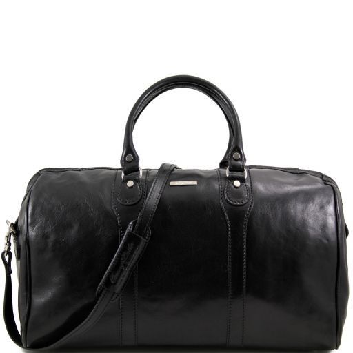 Oslo Travel Leather Duffle bag - Weekender bag Black TL1044