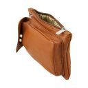 TL Bag Mini Schulter-Handytasche aus Weichem Leder Cognac TL141423