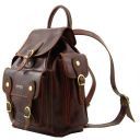 Pechino Кожаный рюкзак с просторными карманами Темно-коричневый TL141456