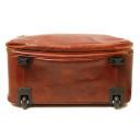 Varsavia Two Compartments Leather Pilot Case With two Wheels Dark Brown TL141533