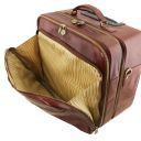 Varsavia Two Compartments Leather Pilot Case With two Wheels Мед TL141533