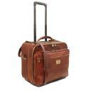 Varsavia Two Compartments Leather Pilot Case With two Wheels Черный TL141533