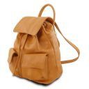 Sapporo Soft Leather Backpack for Women Светлый серо-коричневый TL141553