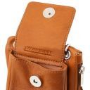 TL Bag Soft Leather Cellphone Holder Mini Cross bag Dark Blue TL141605