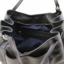 Cinzia Shopping Tasche aus Weichem Leder Schwarz TL141515