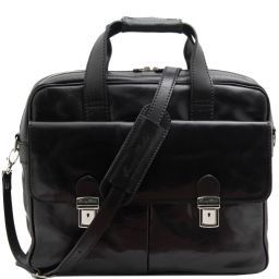 Reggio Emilia Esclusiva cartella porta notebook in pelle 1 scomparto Nero TL140889