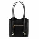 Patty Saffiano Leather Convertible bag Black TL141455