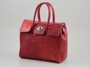 Erika Croco Printed Leather Bag- Small Size Красный TL140921