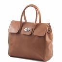 Erika Lady Leather Bag- Small Size Cognac TL140926