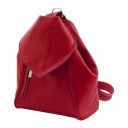 Delhi Leather Backpack Red TL140962