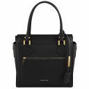 Lara Leather Handbag With Front zip Black TL141644