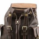 Nara Leather Backpack With Side Pockets Темно-коричневый TL141661
