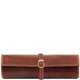 Exclusive leather jewellery case Brown TL141621