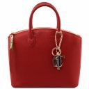 TL KeyLuck Saffiano Leather Tote - Small Size Red TL141265