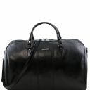 Lisbon Travel Leather Duffle bag Black TL10131