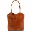 Patty Leather Convertible Backpack Shoulderbag Honey TL141497