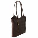 Patty Leather Convertible bag Dark Brown TL141497