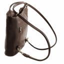 Patty Leather Convertible Backpack Shoulderbag Dark Brown TL141497