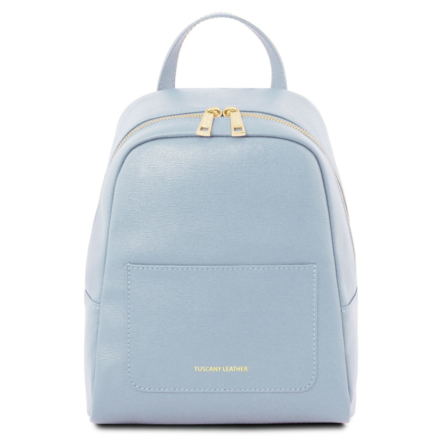 TL Bag Small Saffiano Leather Backpack for Women Light Blue TL141701