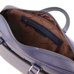 Urbino Maletín ordenador en piel para Saffiano con bolsillo delantero Azul oscuro TL141627