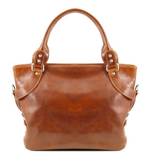 Ilenia Leather Shoulder bag Honey TL140899