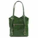 Patty Leather Convertible Backpack Shoulderbag Green TL141497