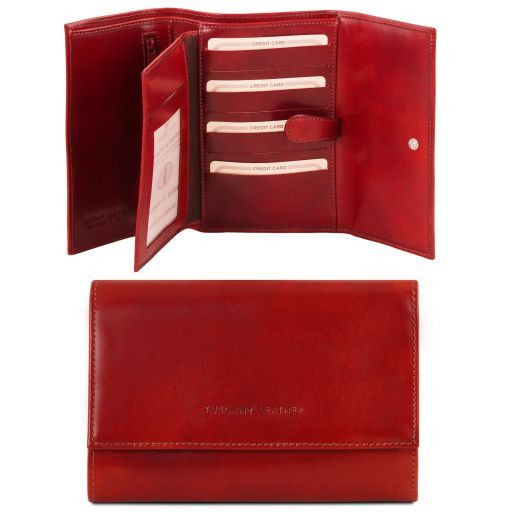 Эксклюзивный кожаный бумажник для женщин Красный TL140796