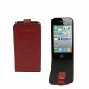 Cover IPhone4/4s in Pelle Rosso TL141212