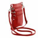 TL Bag Mini Schultertasche aus Weichem Leder Rot TL141368