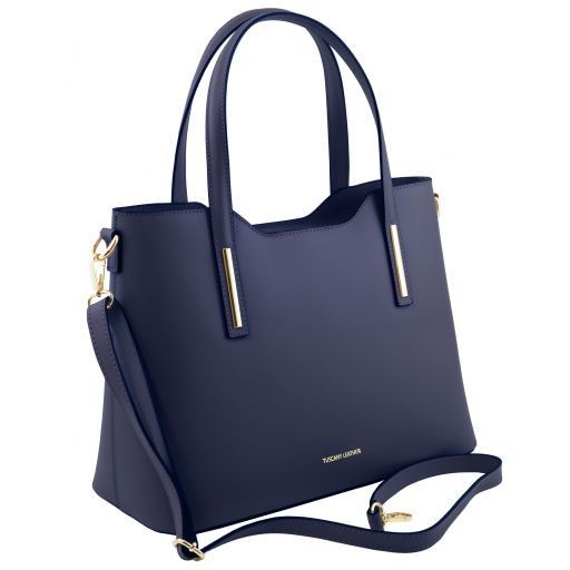 Olimpia Leather tote Dark Blue TL141412