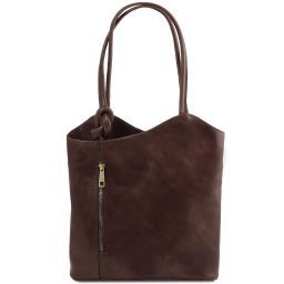 Patty Leather Convertible Backpack Shoulderbag Темно-коричневый TL141497