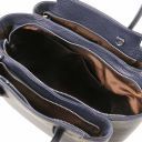 Tulipan Leather Handbag Темно-синий TL141727