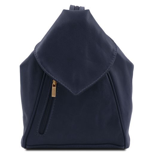 Delhi Leather Backpack Dark Blue TL140962