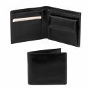 Exclusive 2 Fold Leather Wallet for men With Coin Pocket Black TL140761