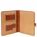 Adriano Leather Document Case With Button Closure Honey TL141275