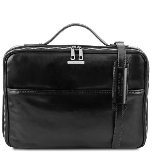 Vicenza Leather Laptop Briefcase With zip Closure Черный TL141240