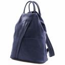 Shanghai Leather Backpack Dark Blue TL140963