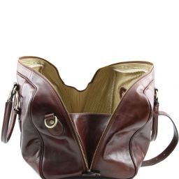 TL Voyager Maleta en piel con hebillas - Modelo pequeño Marrón oscuro TL141249