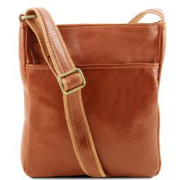 Jason Leather Crossbody Bag Honey TL141300