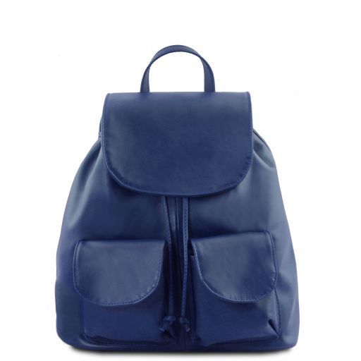 Seoul Рюкзак из мягкой кожи - Малый размер Синий TL141508