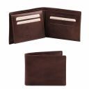 Exclusive 3 Fold Leather Wallet for men Dark Brown TL140760