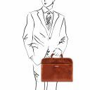 Sorrento Document Leather Briefcase Honey TL141022